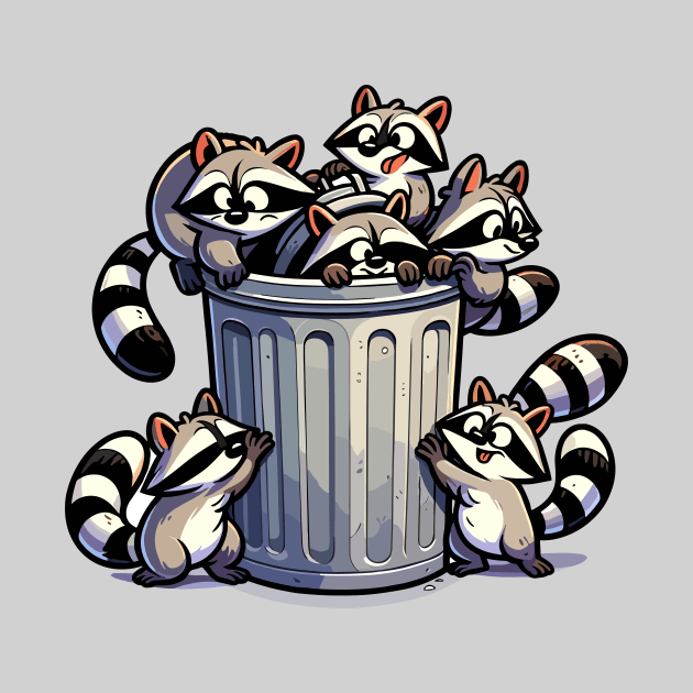 Trash Pandas - Cute Raccoons - Trash Inspector by TeeTopiaNovelty