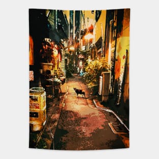 Japan Streets Tapestry