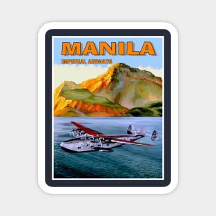 Manila tourism by Imperial Airways Advertising Vintage Print Magnet