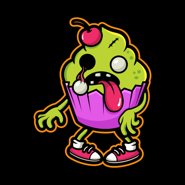 Cupcake Zombie by yellowline