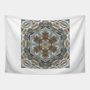 art nouveau and art deco styled pattern brown and turquoise Tapestry