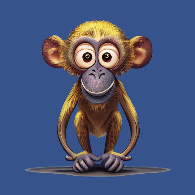 Funny Little Squirrel Monkey Pattern by Geminiartstudio