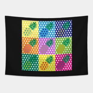 Polka Pineapple Pop Art Tapestry