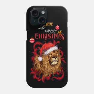 Lion face christmas humor sweater Phone Case