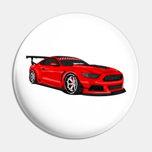 MUSTANG WIDEBODY RED Pin