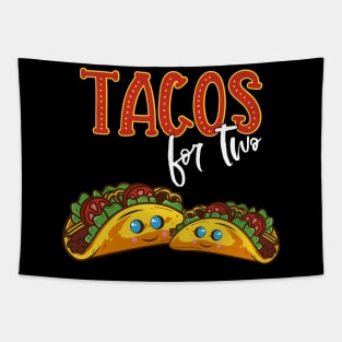 Tacos for two - Tacos For Two Pregnancy Announcement Maternity Tapestry