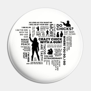 Wynonna Earp Quotes Word Cloud - Black Pin