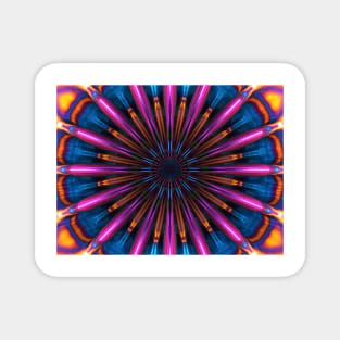 Orange and Indigo Starburst Magnet