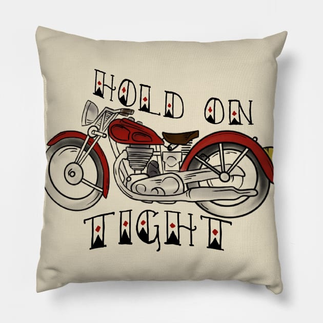 Motorcycle Pillow by Kurakookaburra 