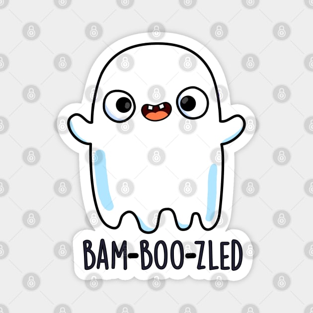 Bam-boo-zled Cute Halloween Confused Ghost Pun Magnet by punnybone