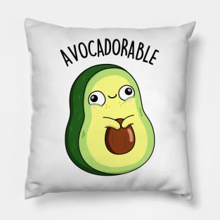 Avoc-adorable Cute Funny Avocado Pun Pillow