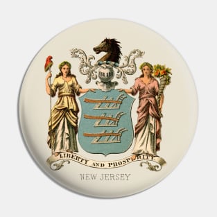 1876 New Jersey Coat of Arms Pin