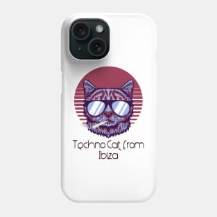 Techno Cat from Berlin - Catsondrugs.com - Techno Party Ibiza Rave Dance Underground Festival Spring Break  Berlin Good Vibes Trance Dance technofashion technomusic housemusic Phone Case