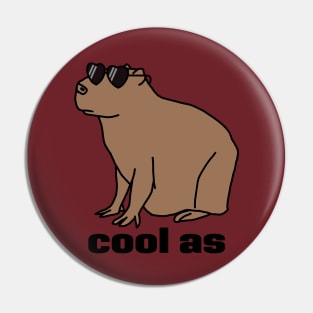 Cool As a Capybara Pin