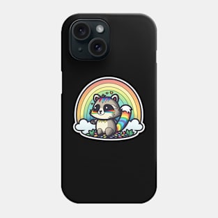 Weird Rainbow Raccoon Phone Case
