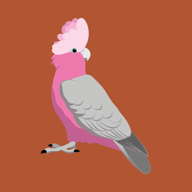 Galah pink cockatoo by Zolinstudio