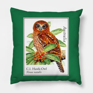 AUSTRALIA : C. I. Hawk-Owl Travel Advertising Print Pillow