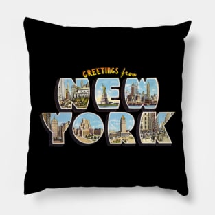 Greetings from New York Pillow