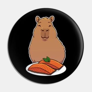 Capybara Salmon Pin