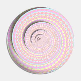 Vibrant Colorful Spiral Mandala Pin