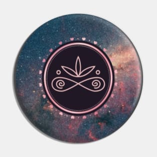 Galaxy Nebula Hearts Lotus & Infinity-Beautiful Universe Pin