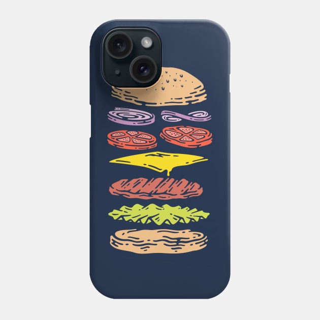 Exploded Burger Phone Case by Buy Custom Things