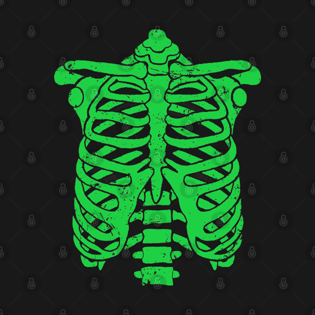 Skeleton Bones Rib Cage Goes to 11 Spinal Tap Nigel by PeakedNThe90s