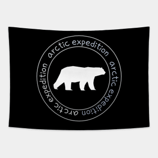 arctic expedition,polar bear Tapestry