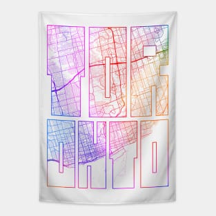 Toronto, Canada City Map Typography - Colorful Tapestry