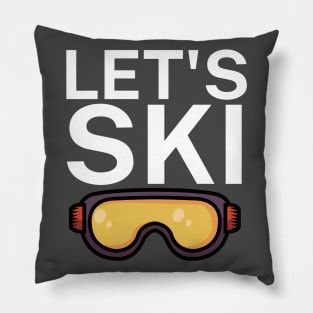 Lets ski Pillow