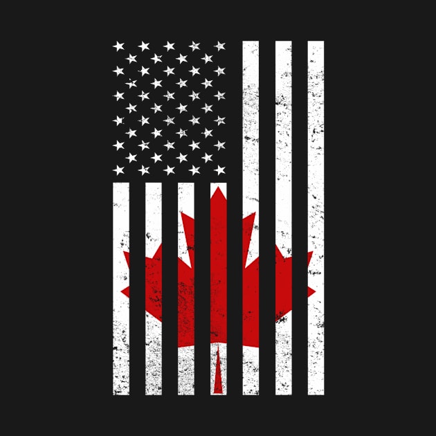 Canada USA Flag by funkyteesfunny