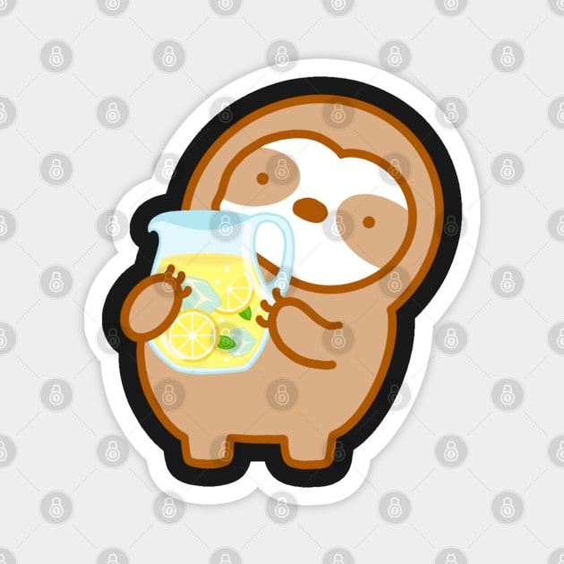 Cute Lemonade Sloth Magnet by theslothinme