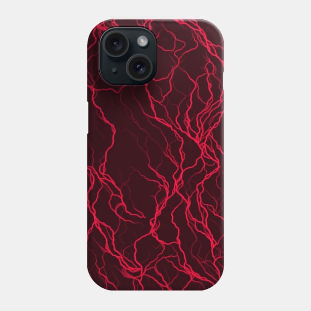 Red Lightning Phone Case by BBQWings