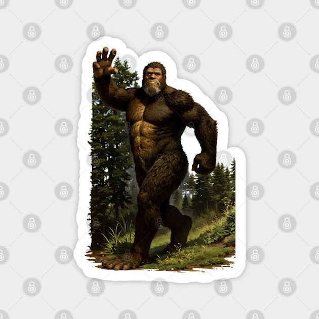 Bigfoot Encounter Magnet by Manzo Carey