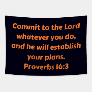 Bible Verse Proverbs 16:3 Tapestry