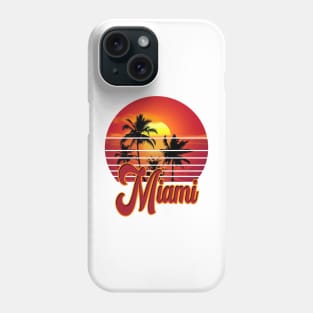 Miami Retro Vintage Sunset Beach 70s 80s Phone Case