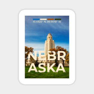 Nebraska Travel Poster Magnet