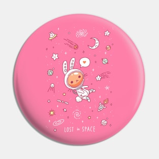 Bunny in Space Pin