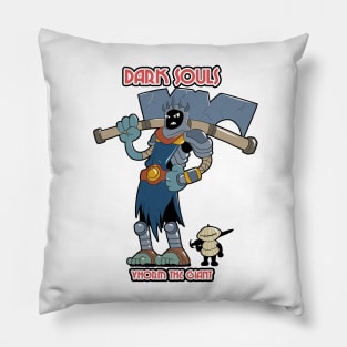 Yhorm The Giant in Cuphead Style! Pillow