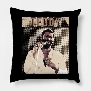 Teddy // Teddy pendergrass // Brown vintage poster Pillow