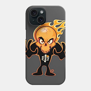 SkullyDawg Shadow Yellow Skull Phone Case