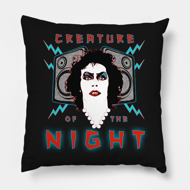 Creature of the Night Pillow by Spilled Ink