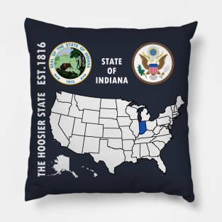 State of Indiana Pillow