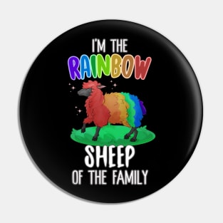 Rainbow Sheep Of The Family Pin