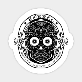 Calaca Surfing Skull Magnet