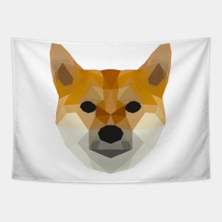 Low Poly Lilly the Shiba Inu Tapestry