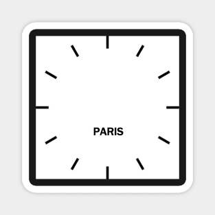 PARIS Time Zone Wall clock Magnet