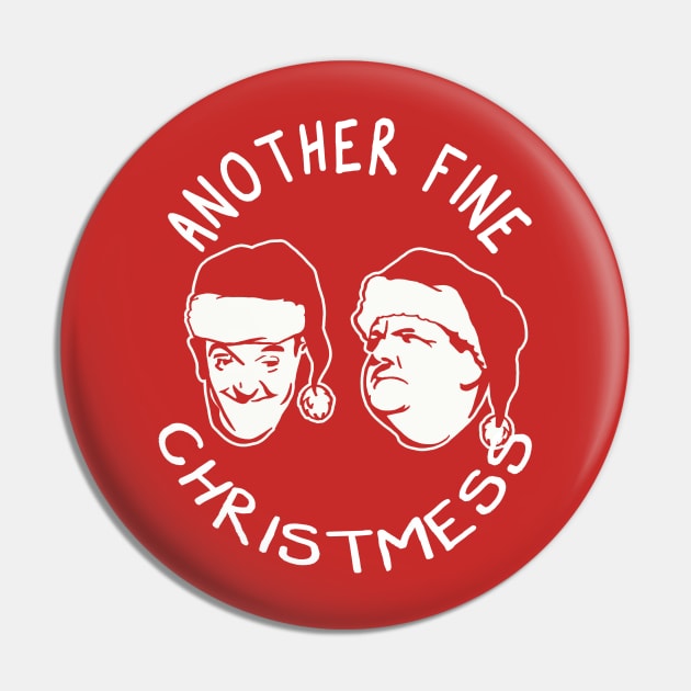 Another Fine Christmess- Comedy Duo Christmas- Laurel and Hardy Pin by IceTees