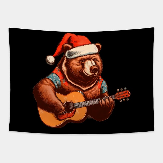 Oso navideño con guitarra 2 Tapestry by TheGhostLagarto15