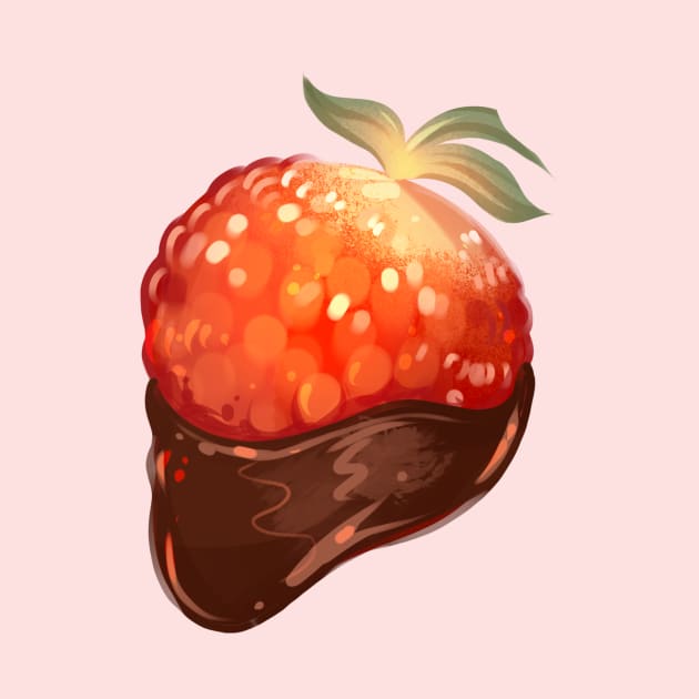 Chocolate Dipped Strawberry by Claire Lin
